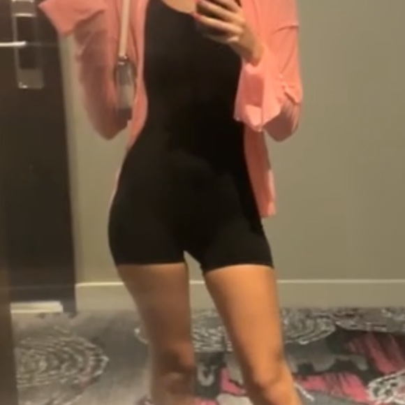 Black One Piece Jumpsuit (Short) - Picture 1 of 4